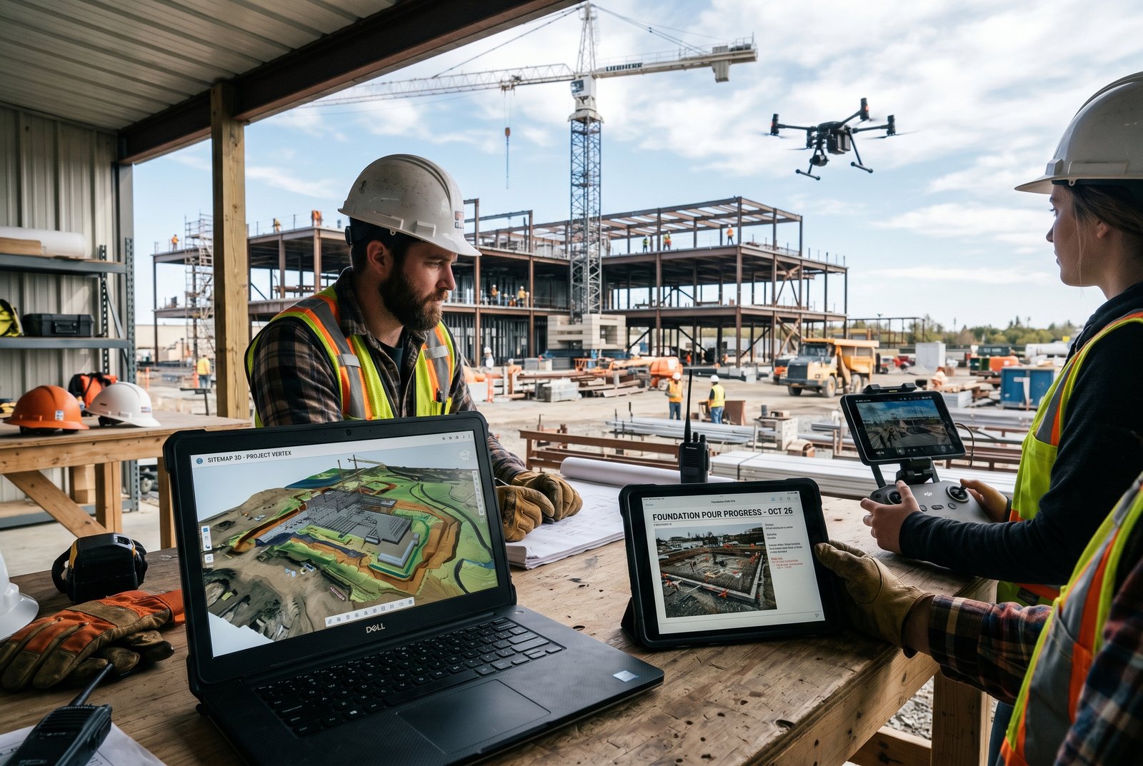 When to Use Drone Mapping, 3D Models, and Progress Photos on a Jobsite